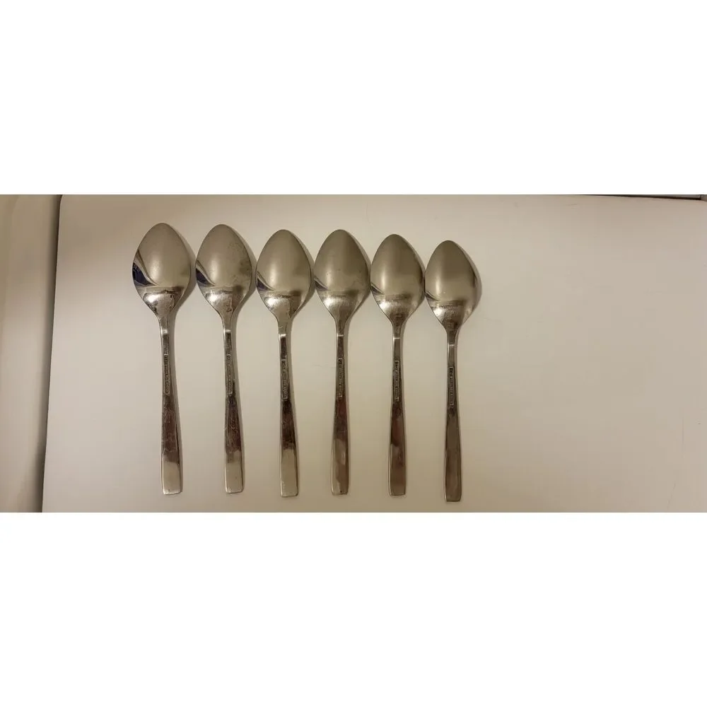 Set Of 6 Imperial Intl IIC Stainless CORTINA Japan‎ TEASPOONS 6 1/4